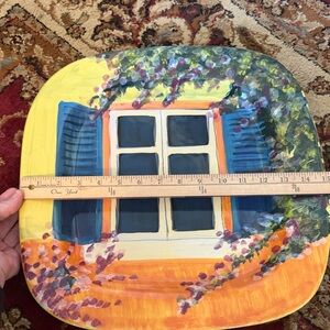 Vietri window scene platter